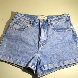 Pacsun acid wash high waisted mom short